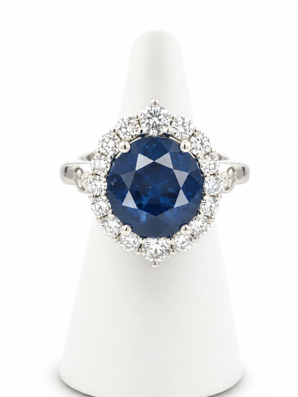 Natural Sapphire Diamond Ring Size 7 14k Gold 9.76 TCW Certified $8,950 604443